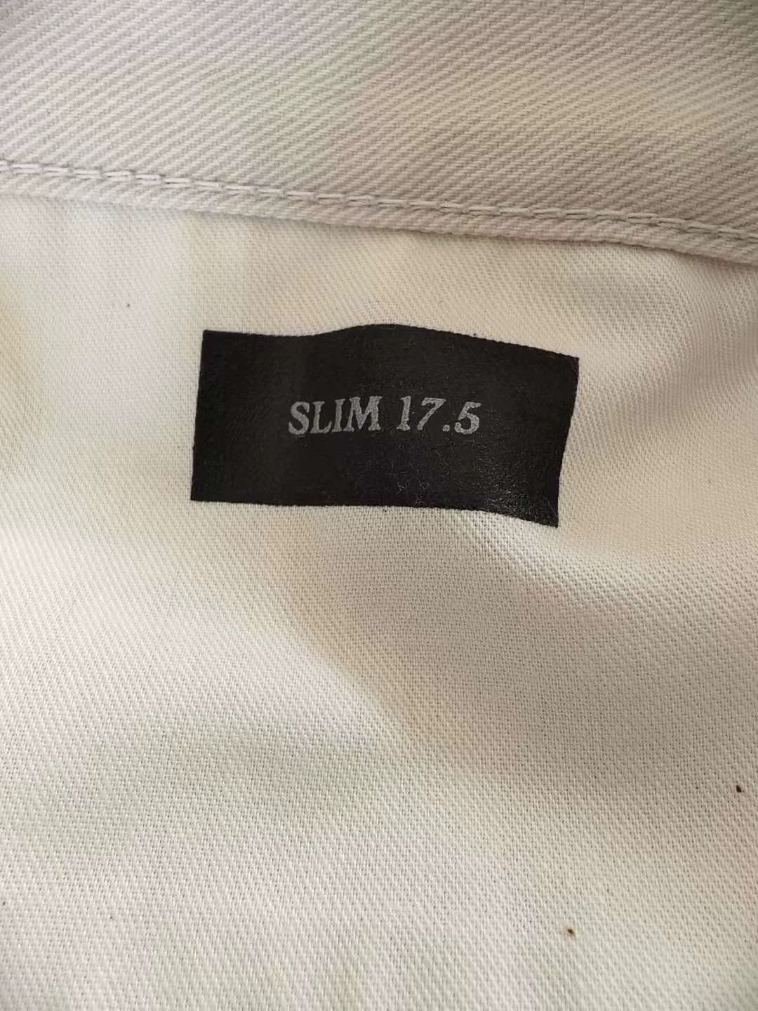 Dior Dior White Casual Pants with Cracked Leather Patch Size US 31 - 6 Thumbnail