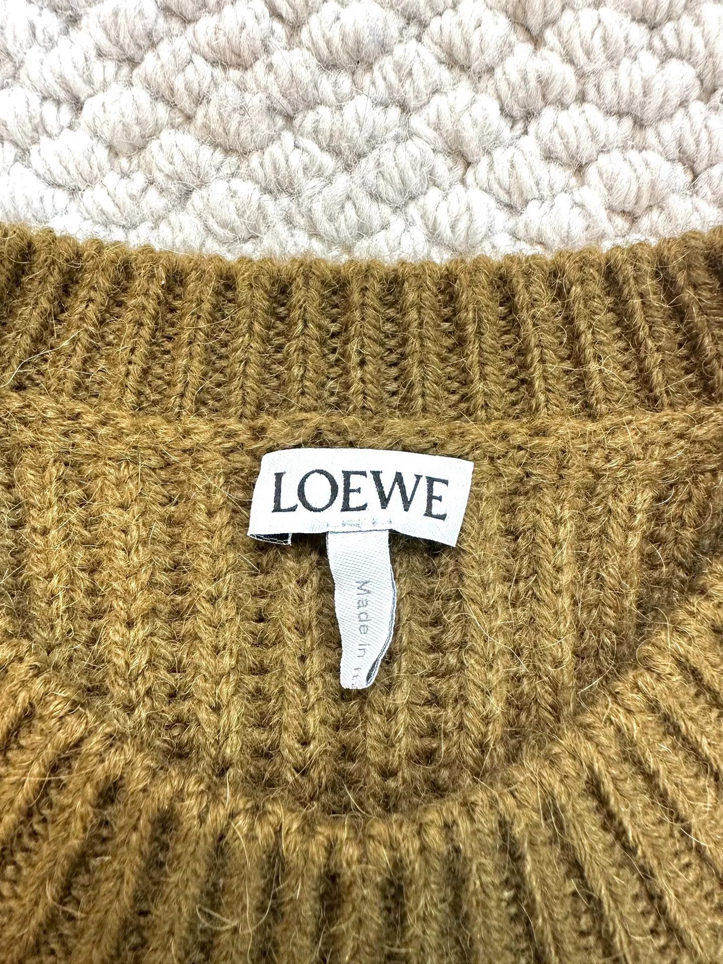Loewe LOEWE Green Wool Blend Oversized Sweater Size US S / EU 44-46 / 1 - 4 Thumbnail
