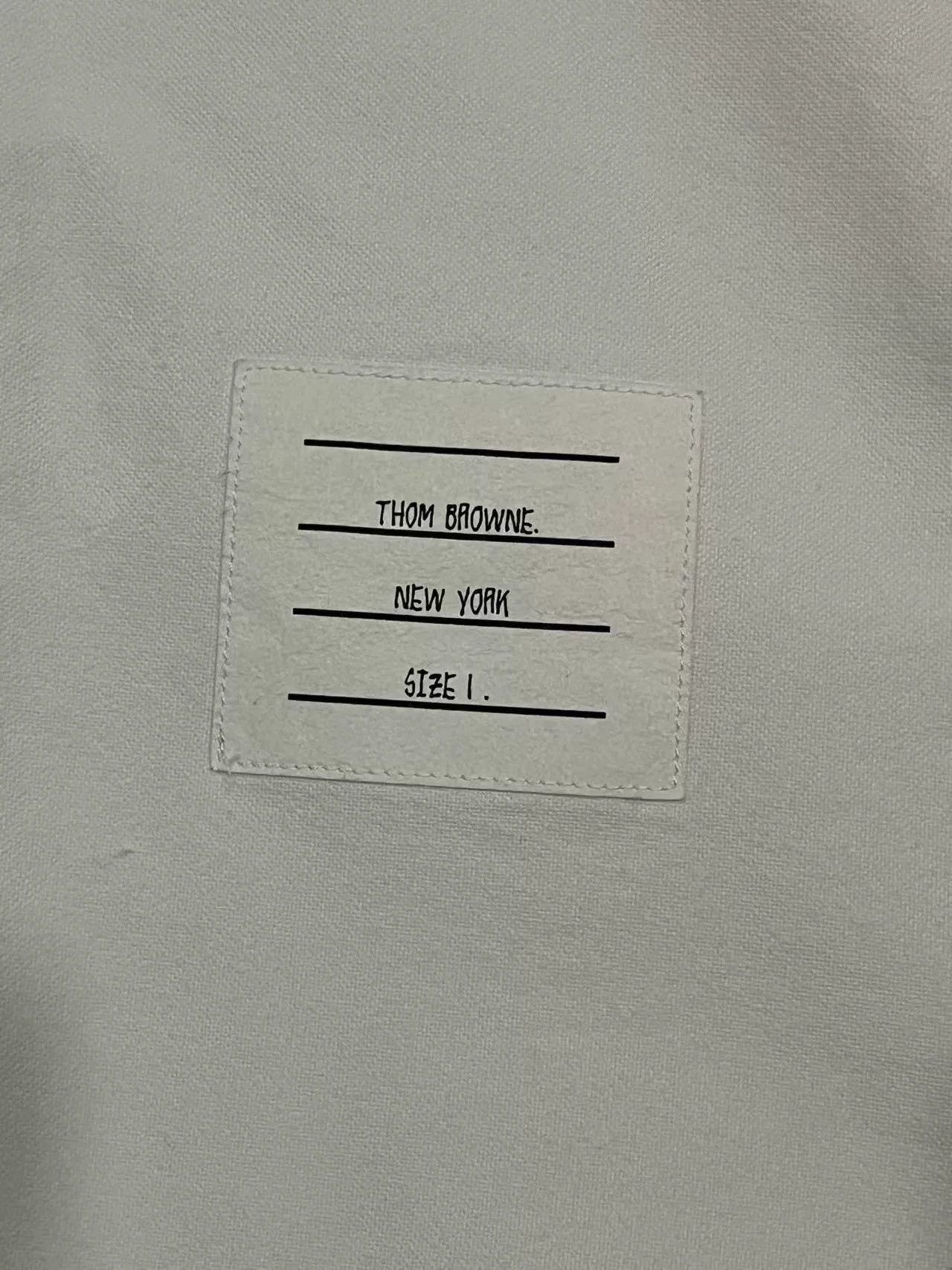 Thom Browne Thom Browne White Oxford Shirt W/Embroidery Size US M / EU 48-50 / 2 - 6 Thumbnail