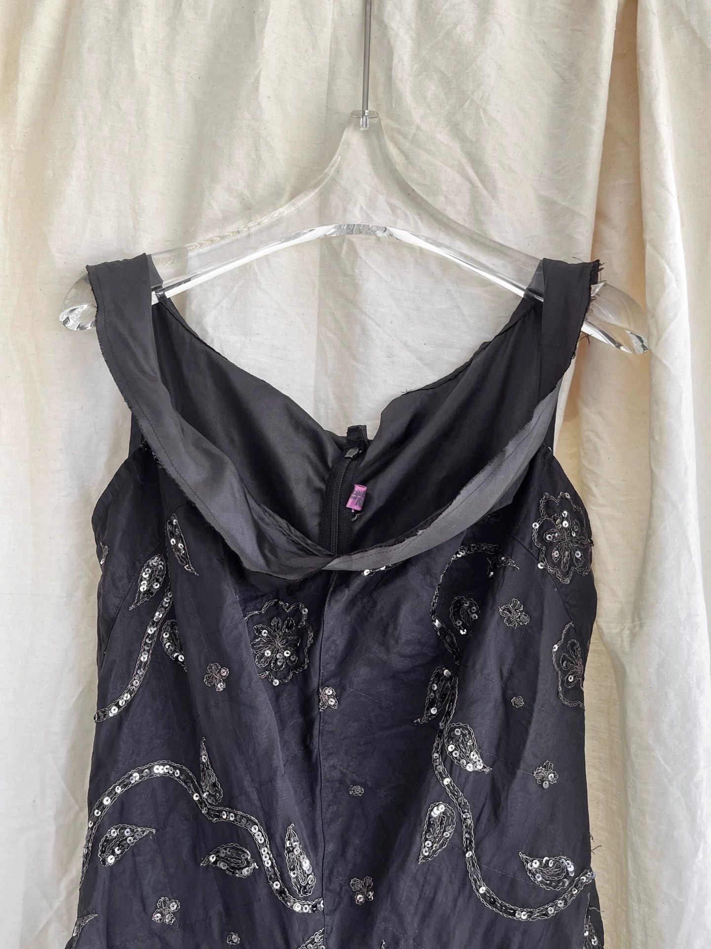 Junya Watanabe black sequined floral evening gown dress Size US M / EU 48-50 / 2 - 5 Thumbnail