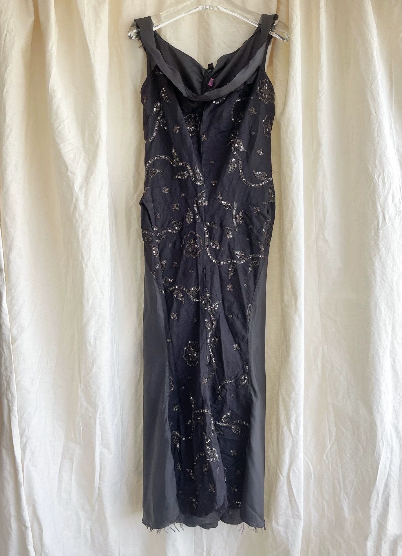 Junya Watanabe black sequined floral evening gown dress Size US M / EU 48-50 / 2 - 4 Thumbnail