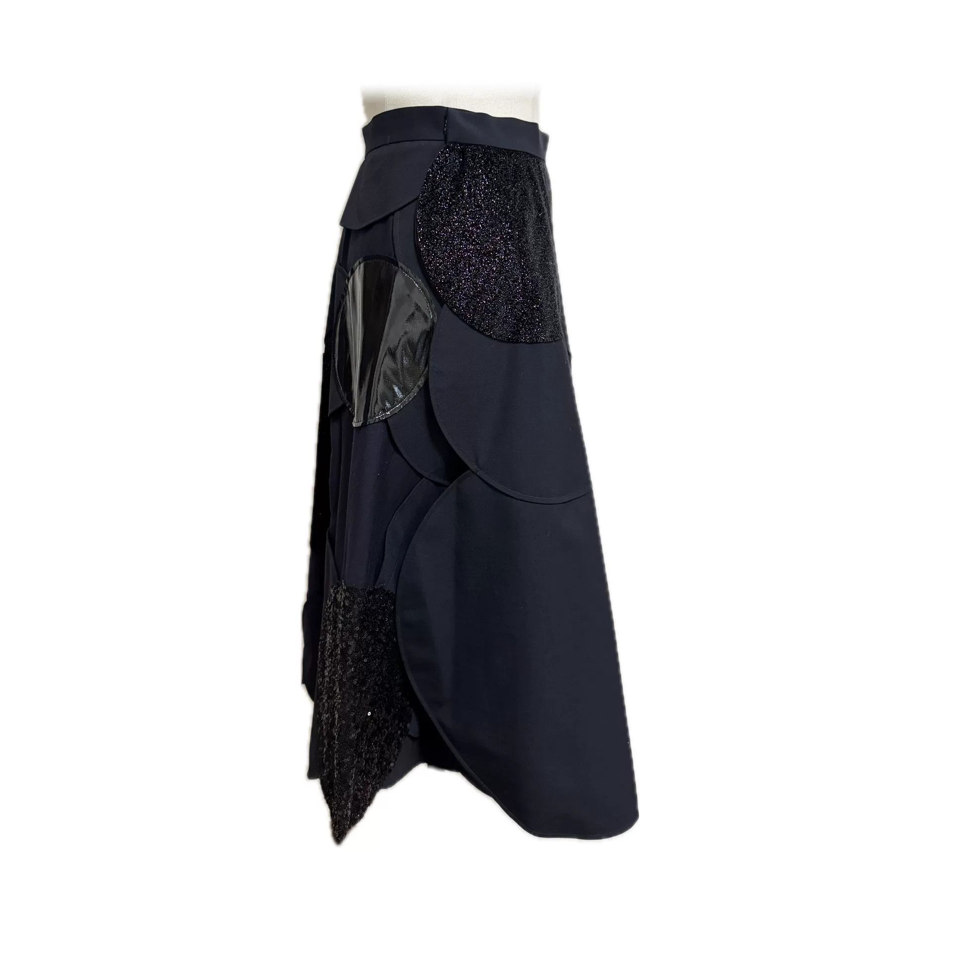 Junya Watanabe junya Watanabe irregular patchwork midi skirt Size US 26 / EU 42 - 4 Thumbnail