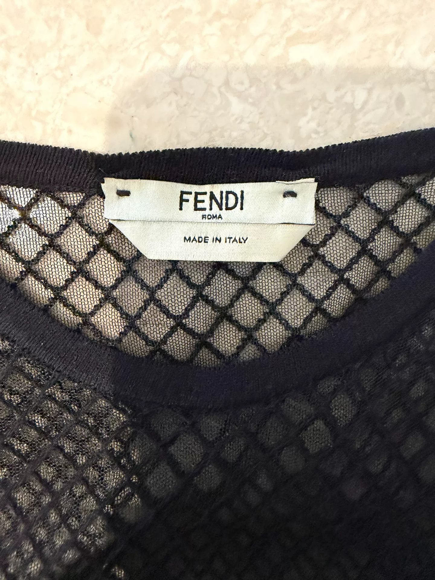 Fendi fendi black mesh long sleeve top Size US S / EU 44-46 / 1 - 3 Thumbnail
