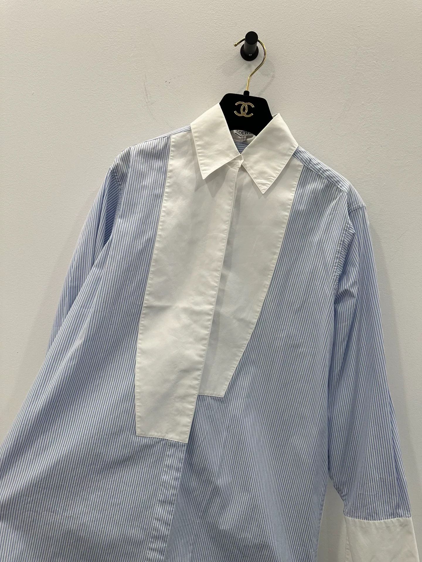 Loewe white and blue striped button-up shirt Size US S / EU 44-46 / 1 - 4 Thumbnail