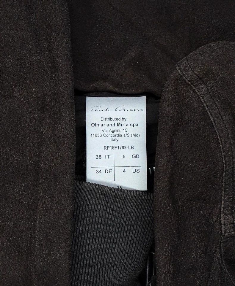 Rick Owens Rick Owens Blistered Leather Bomber Jacket Size US XS / EU 42 / 0 - 6 Thumbnail