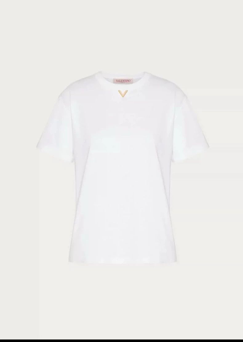 Valentino Valentino White Short Sleeve Logo T-shirt Size US S / EU 44-46 / 1 - 7 Thumbnail
