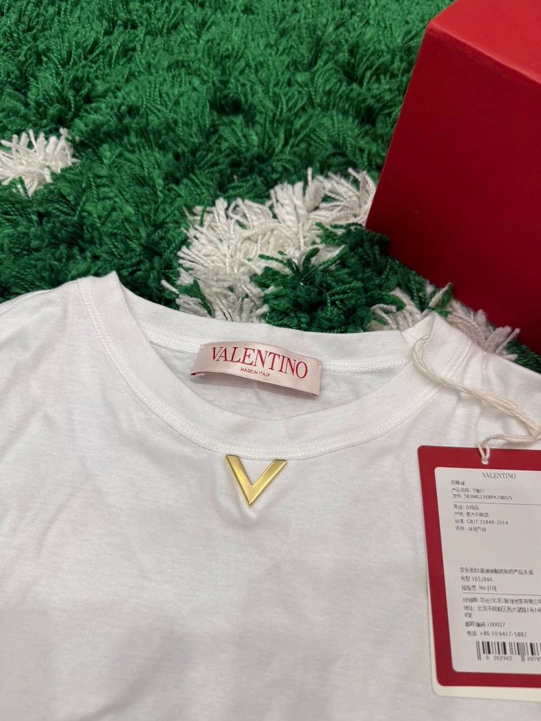 Valentino Valentino White Short Sleeve Logo T-shirt Size US S / EU 44-46 / 1 - 2 Thumbnail