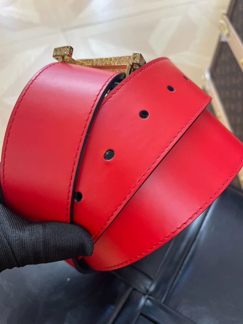 Louis Vuitton Louis Vuitton Red Belt Size ONE SIZE - 5 Thumbnail