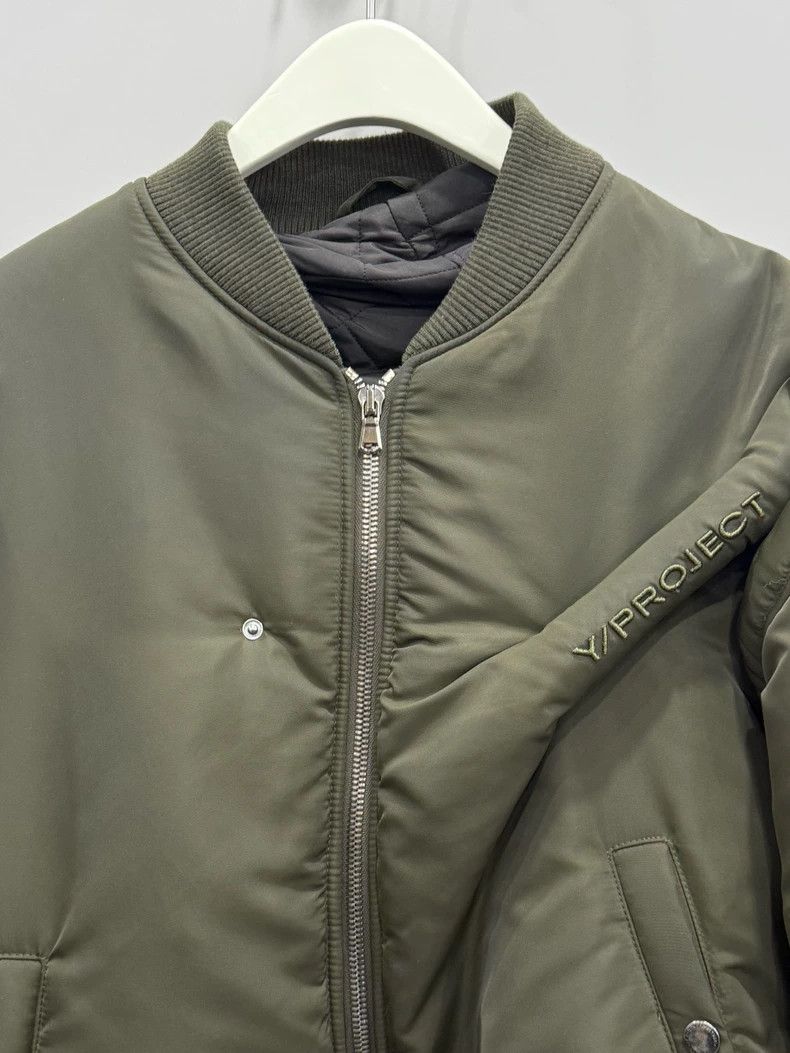 Yohji Yamamoto Y/project Green Ruched Bomber Jacket M Size US M / EU 48-50 / 2 - 3 Thumbnail
