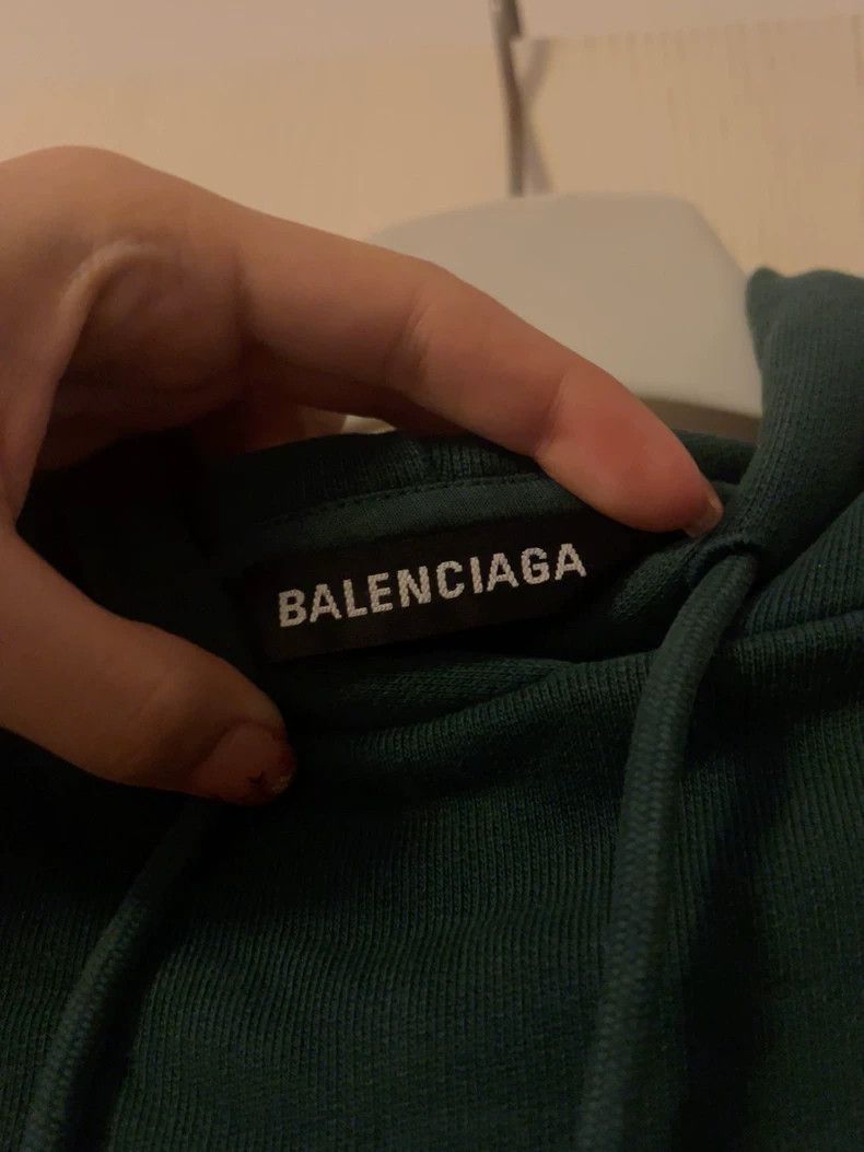Balenciaga Balenciaga Back Logo Green Hoodie XS Size US XS / EU 42 / 0 - 6 Thumbnail