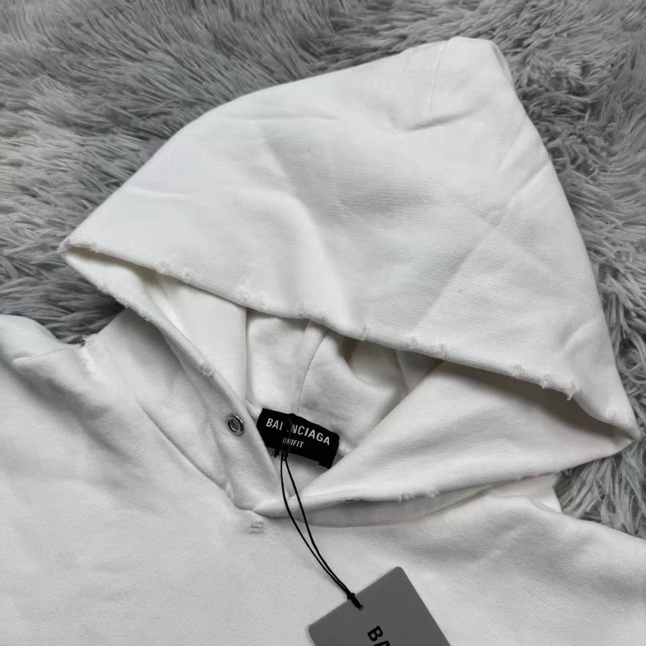Balenciaga Balenciaga Mosaic Blur White Sweatshirt Size US XS / EU 42 / 0 - 3 Thumbnail