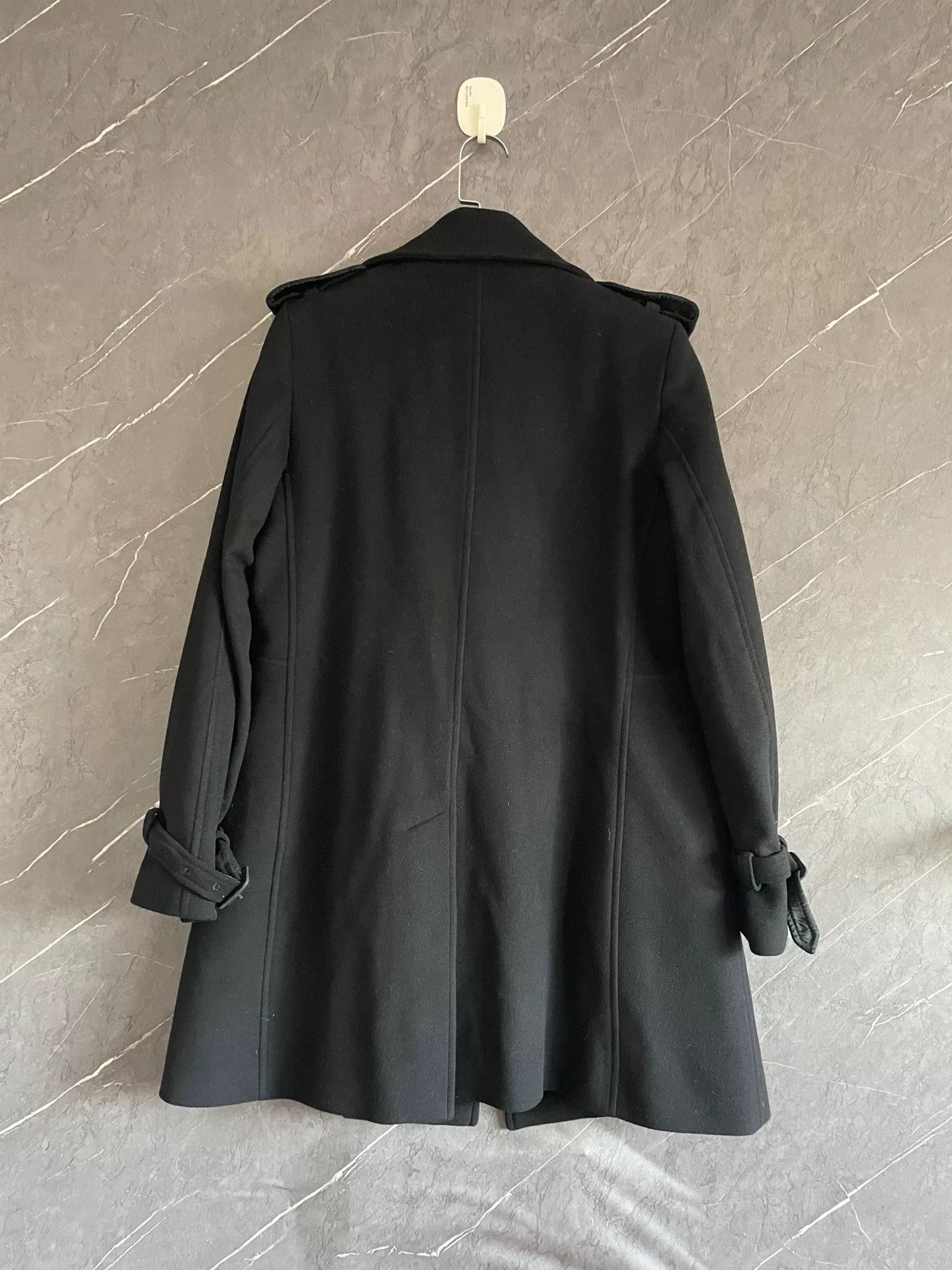Burberry Burberry Black Wool Coat UK8 Size US M / EU 48-50 / 2 - 2 Thumbnail