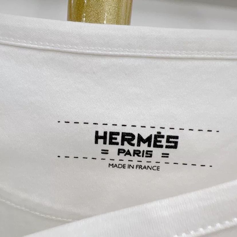 Hermes Hermès White Letter Short Sleeve T-Shirt Size US XS / EU 42 / 0 - 5 Thumbnail