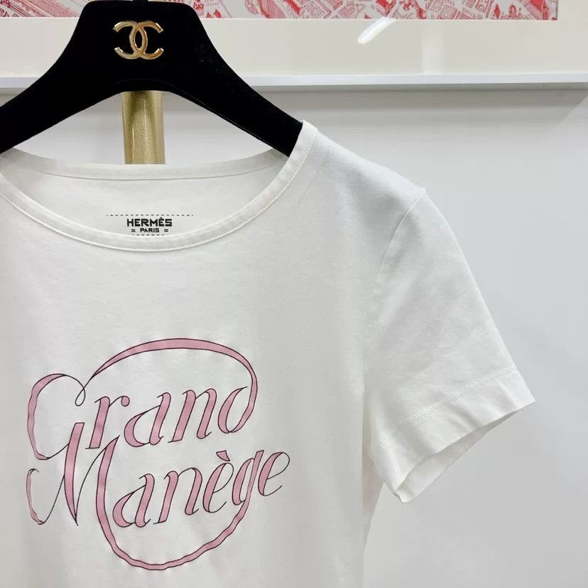 Hermes Hermès White Letter Short Sleeve T-Shirt Size US XS / EU 42 / 0 - 2 Thumbnail