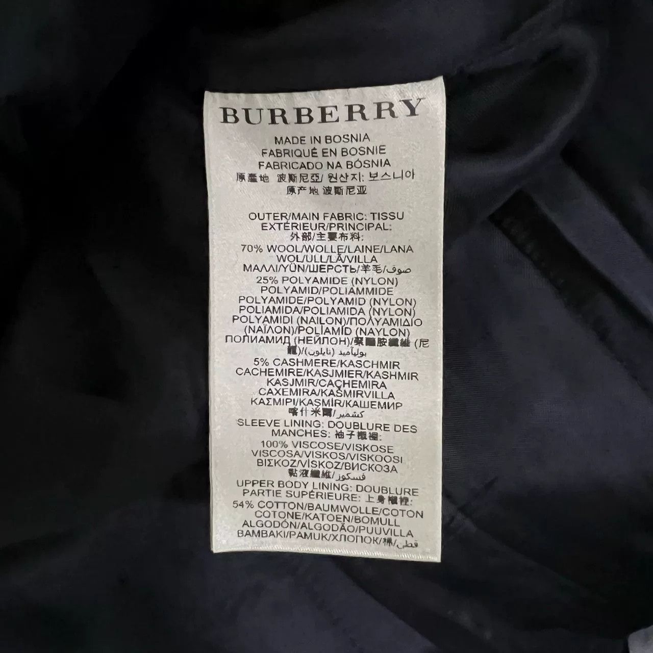 Burberry Burberry Black Wool Double-Breasted Coat Size US XS / EU 42 / 0 - 5 Thumbnail
