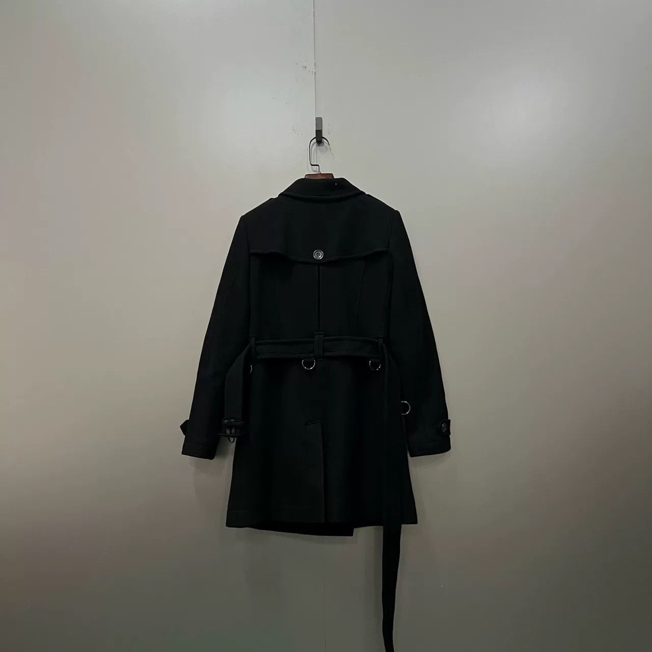 Burberry Burberry Black Wool Double-Breasted Coat Size US XS / EU 42 / 0 - 2 Thumbnail