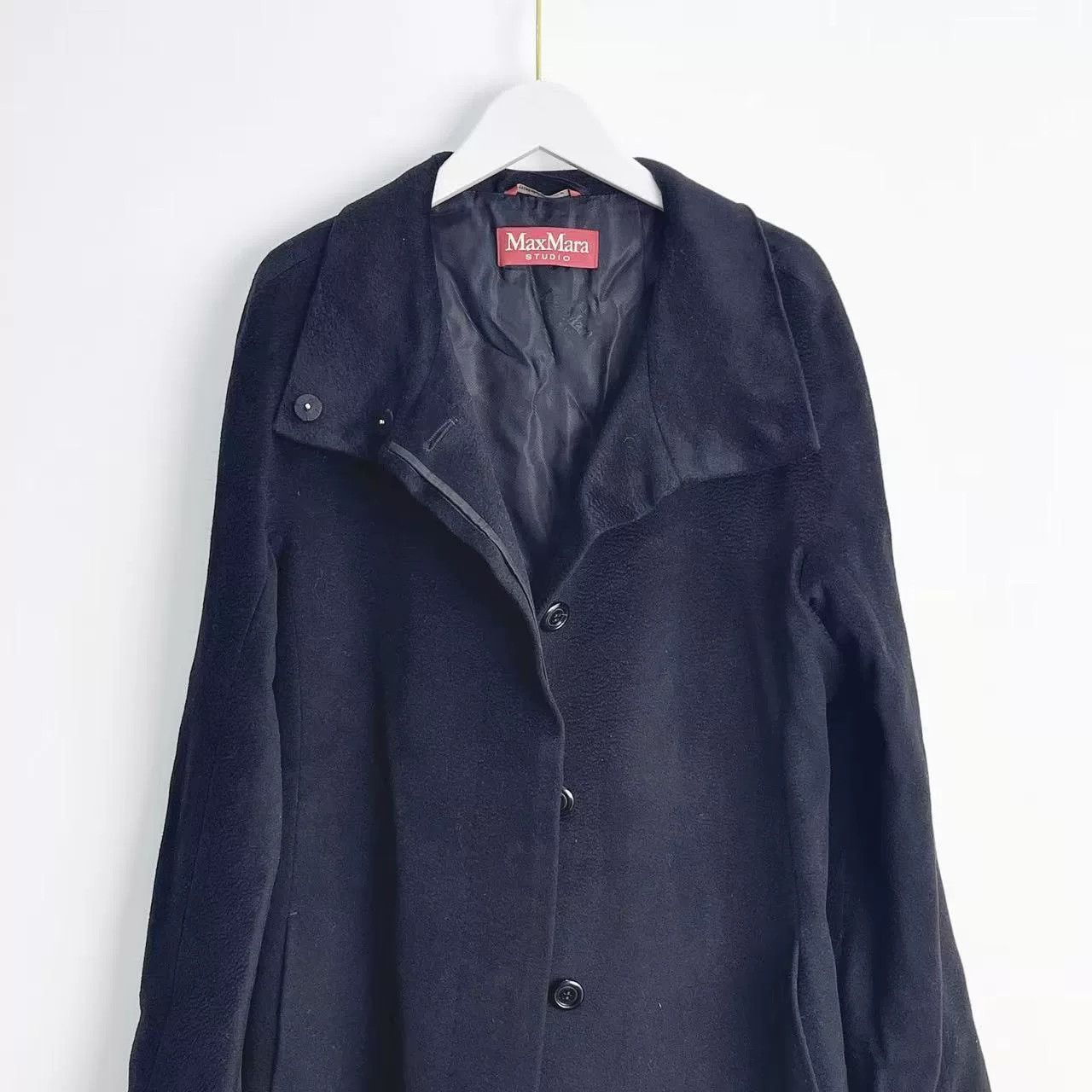 Max Mara maxmara black long wool coat Size US M / EU 48-50 / 2 - 3 Thumbnail