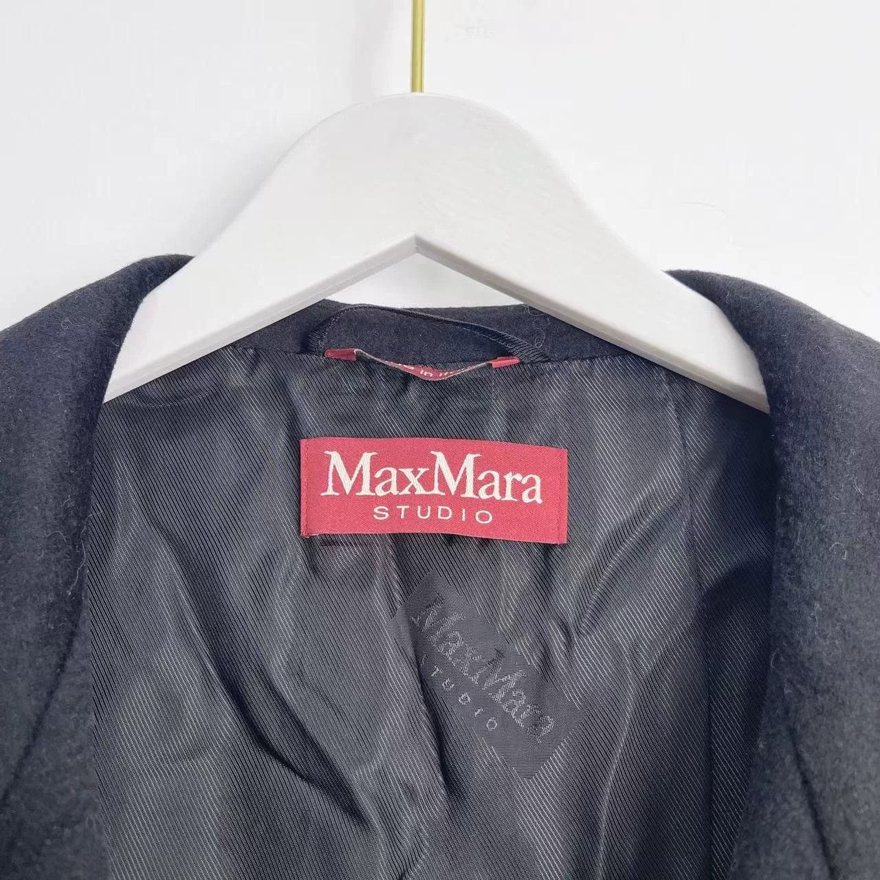 Max Mara maxmara black long wool coat Size US M / EU 48-50 / 2 - 5 Thumbnail