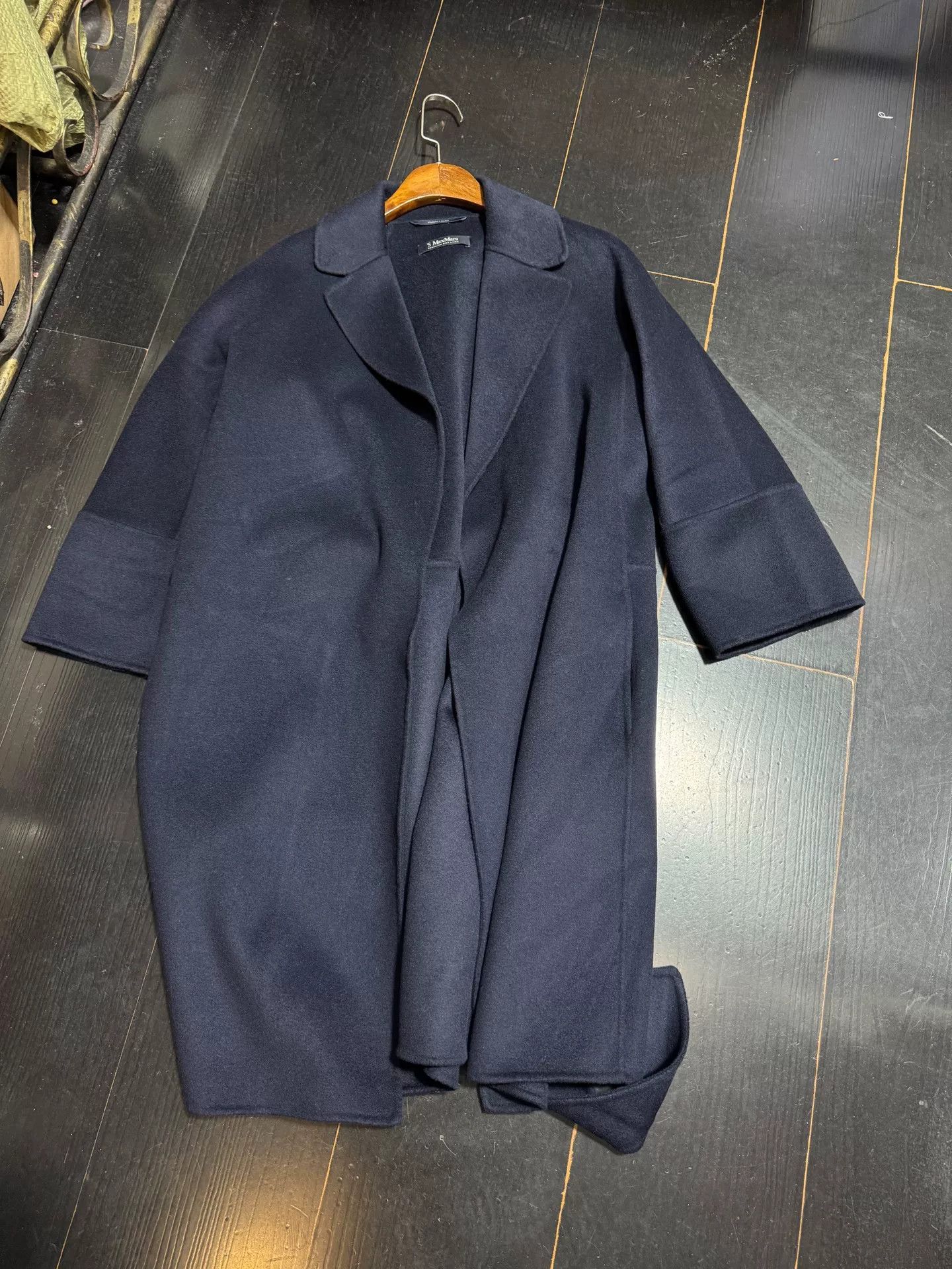 Max Mara Pure Wool Collared Tie Coat Size US S / EU 44-46 / 1 - 7 Thumbnail