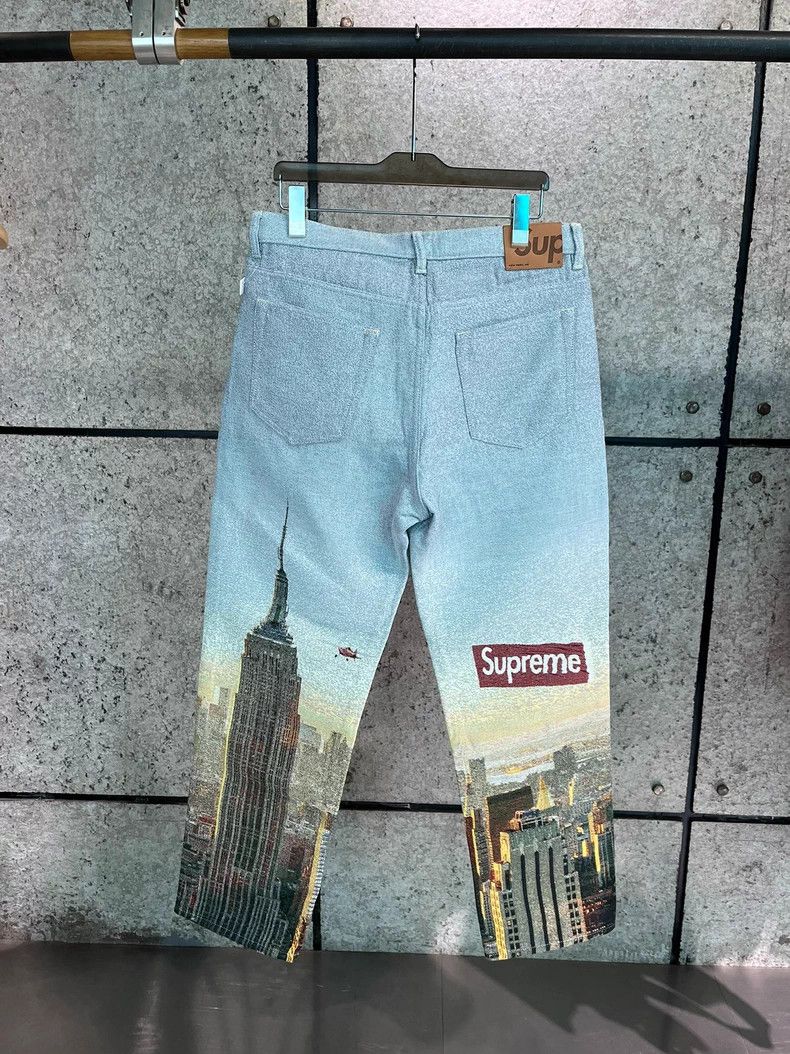 Saint Laurent Paris Supreme FW20 Regular Blue Denim Jeans Size US 34 / EU 50 - 2 Thumbnail