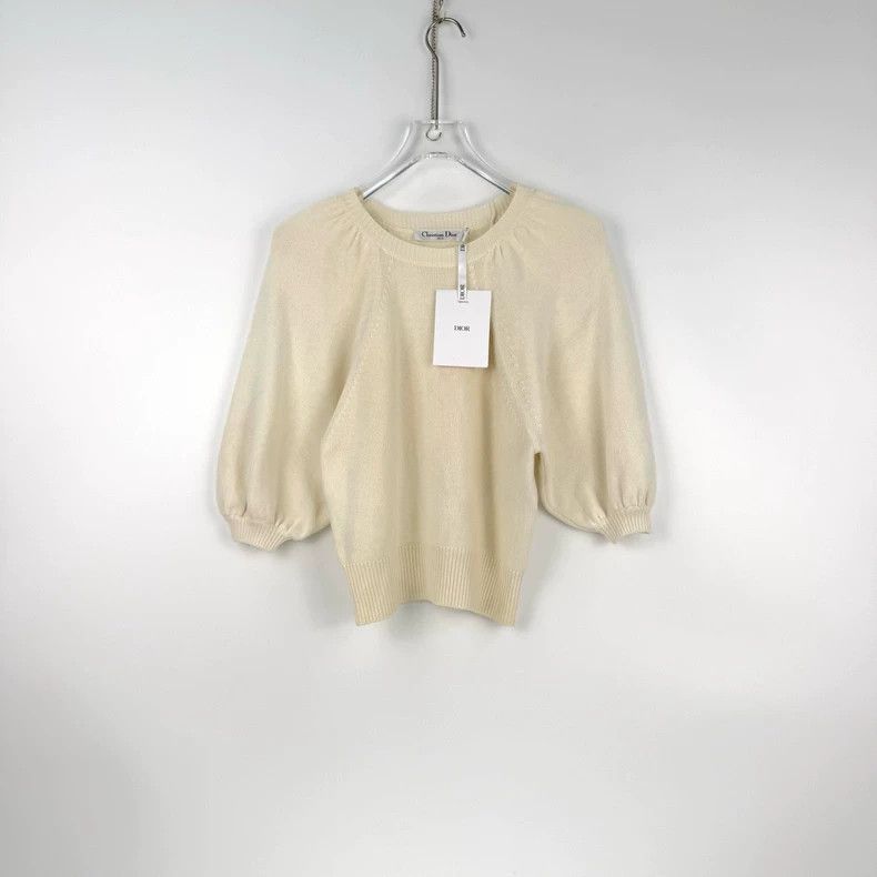 Dior Dior Beige Cashmere Lantern Sleeve Sweater Size US S / EU 44-46 / 1 - 3 Thumbnail