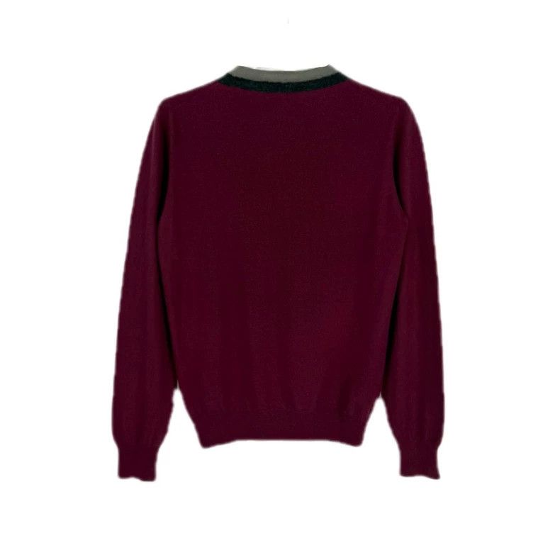 Hermes Hermes Burgundy Cashmere Sweater M Size US M / EU 48-50 / 2 - 2 Thumbnail