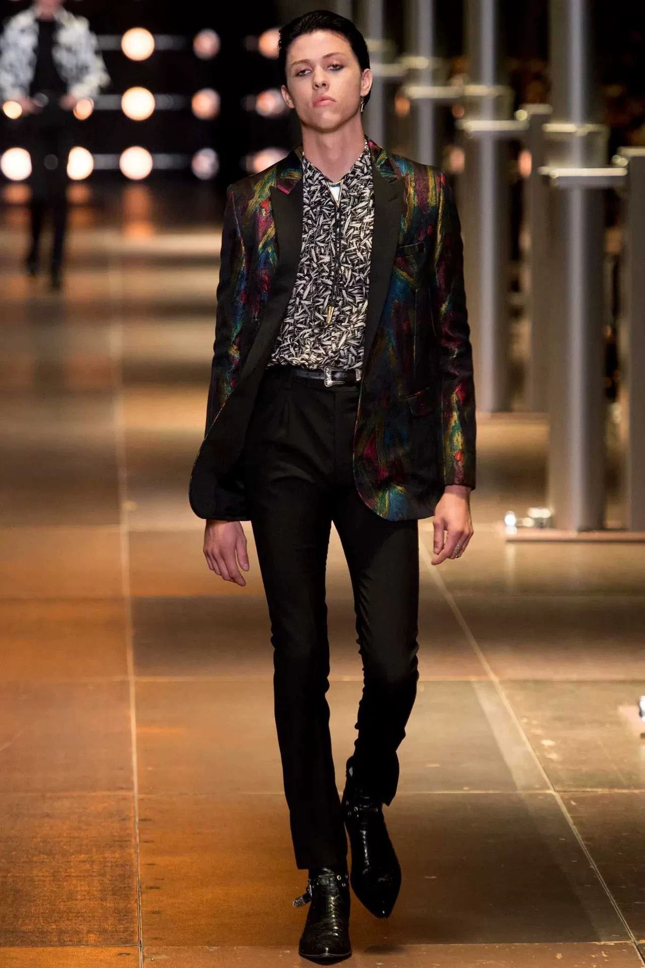Saint Laurent Paris Saint Laurent Thorn Print Shirt Size US XL / EU 56 / 4 - 2 Thumbnail