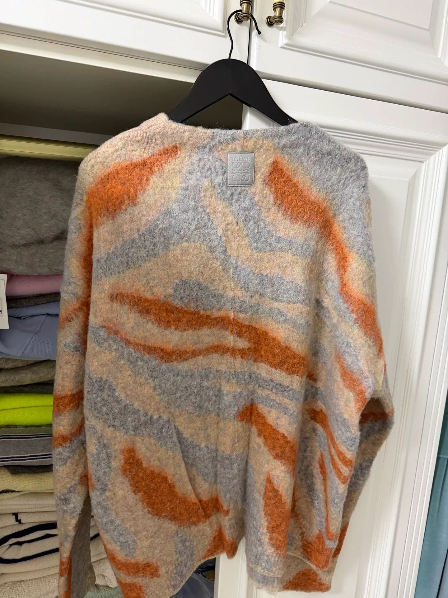 Loewe LOEWE Mohair Cardigan with Colorful Pattern Size US L / EU 52-54 / 3 - 5 Thumbnail