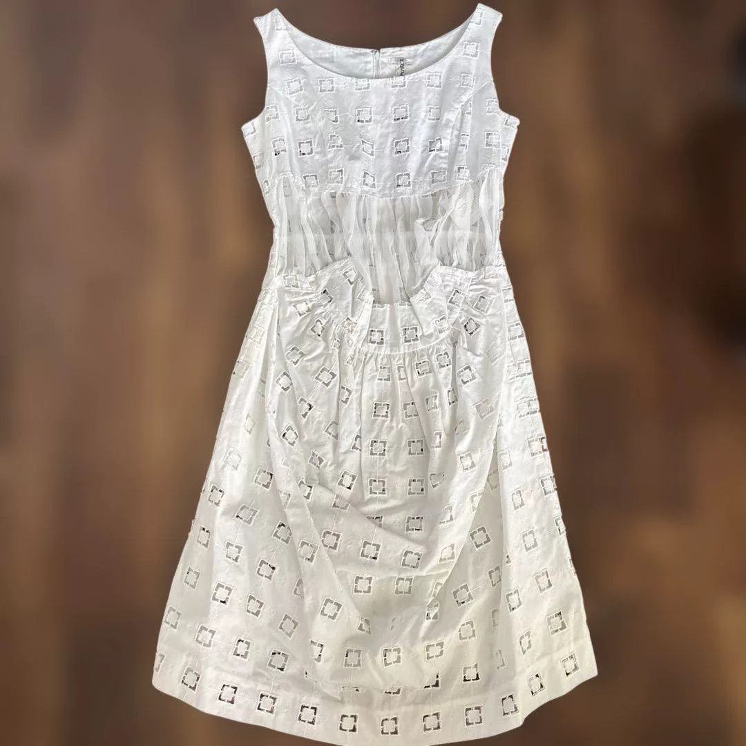 Comme des Garcons COMME des GARCONS White Paneled Dress Size US 36 / EU 52 - 2 Thumbnail