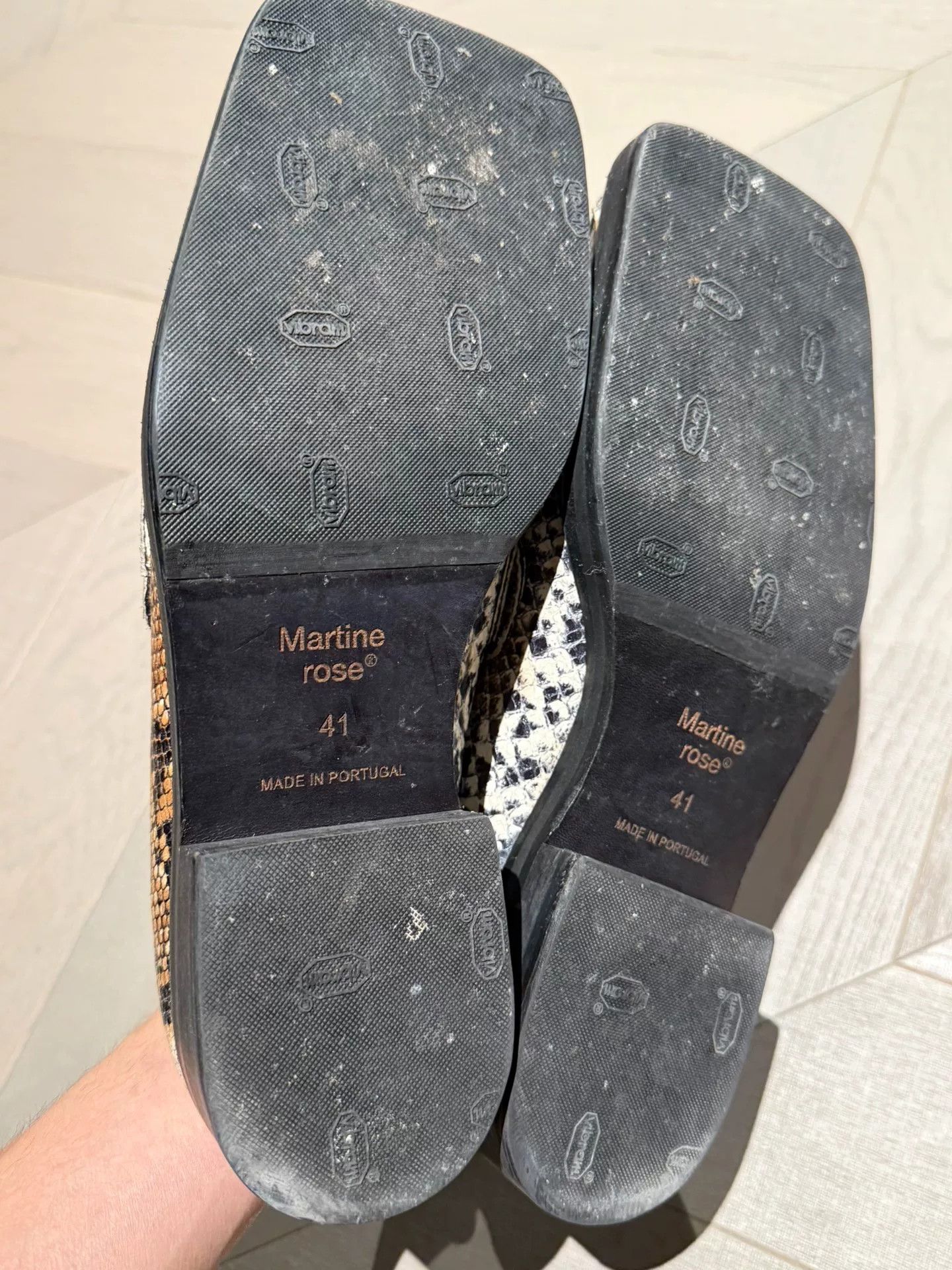 Martine Rose Martine Rose Snake Print Leather Mules Size US 8.5 / EU 41-42 - 5 Thumbnail