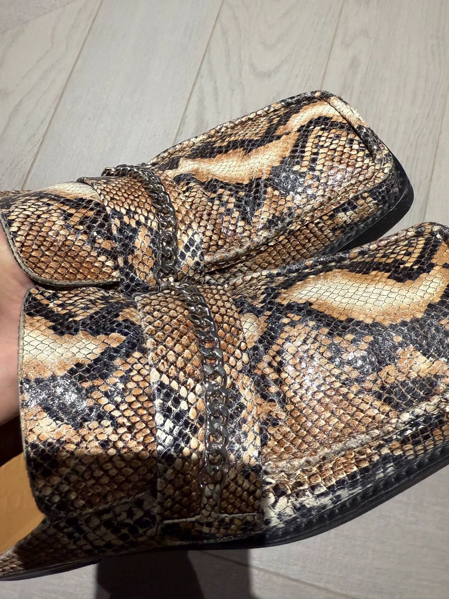Martine Rose Martine Rose Snake Print Leather Mules Size US 8.5 / EU 41-42 - 2 Thumbnail