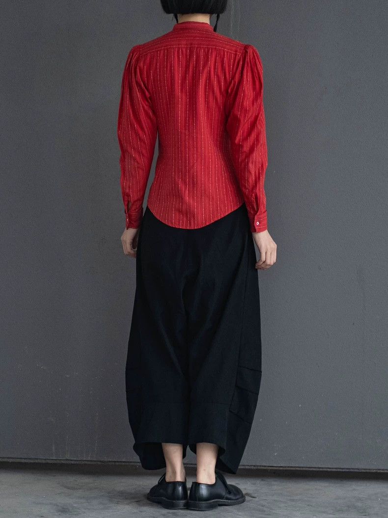 Kenzo 1980s KENZO Red Floral Stripe Blouse Size US XS / EU 42 / 0 - 3 Thumbnail