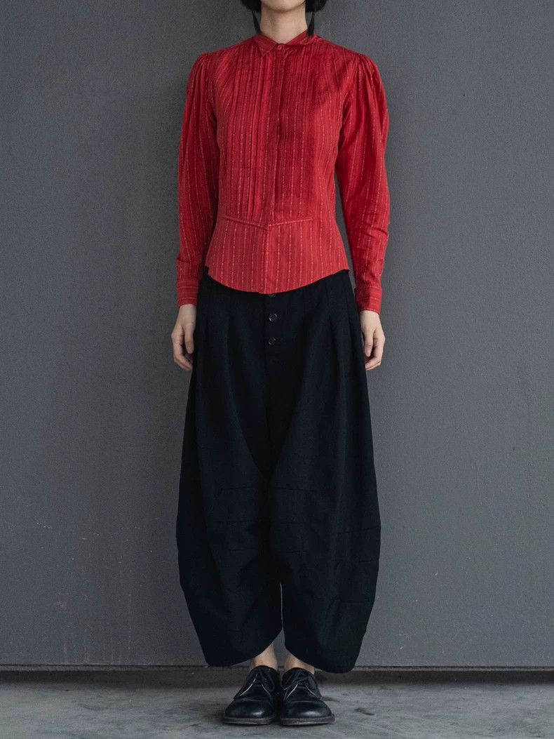 Kenzo 1980s KENZO Red Floral Stripe Blouse Size US XS / EU 42 / 0 - 2 Thumbnail