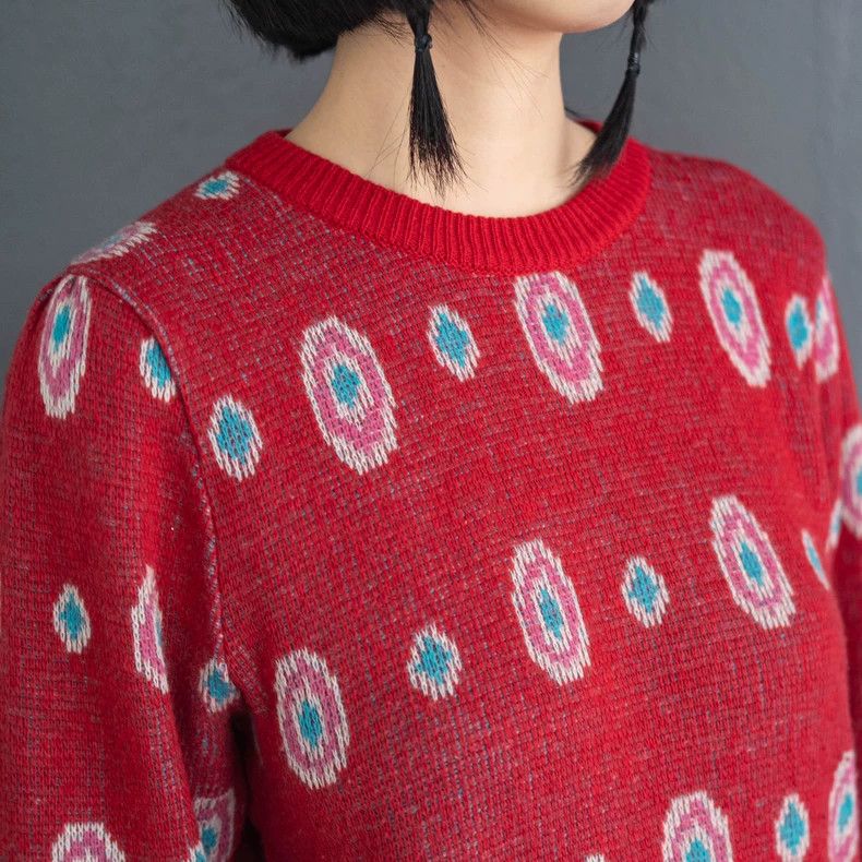 Kenzo KENZO 1982AW Pink Circle Knit Vintage Size US M / EU 48-50 / 2 - 7 Thumbnail