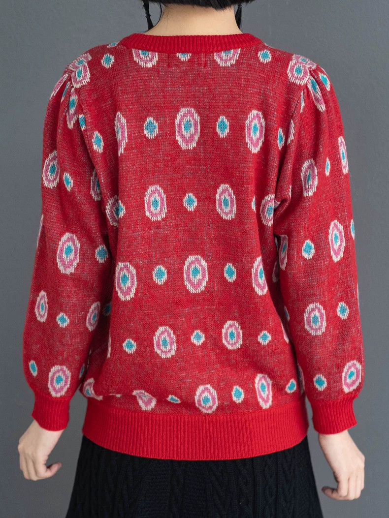 Kenzo KENZO 1982AW Pink Circle Knit Vintage Size US M / EU 48-50 / 2 - 8 Thumbnail