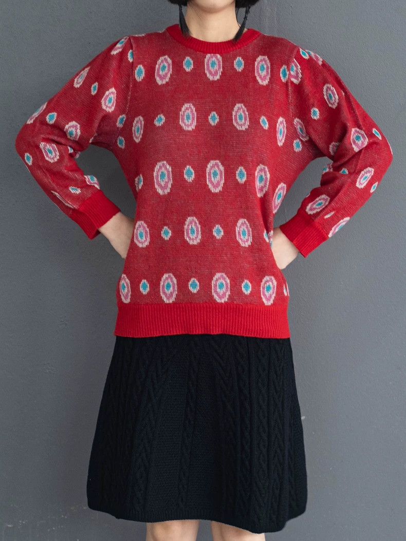 Kenzo KENZO 1982AW Pink Circle Knit Vintage Size US M / EU 48-50 / 2 - 5 Thumbnail