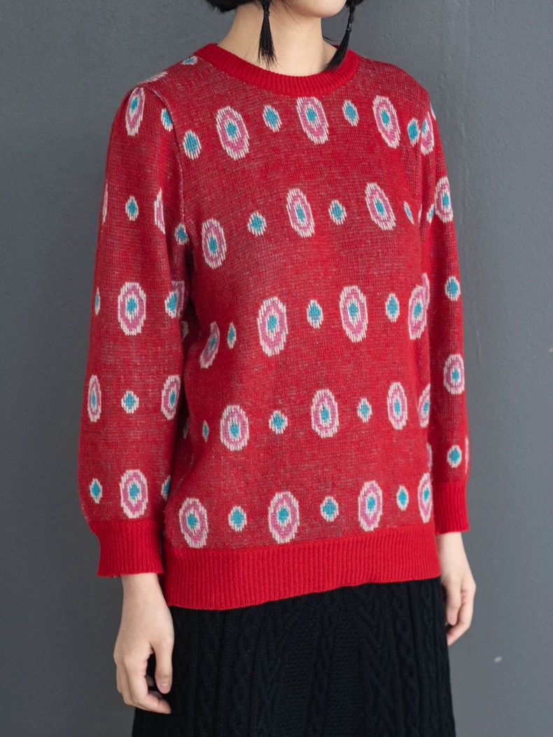 Kenzo KENZO 1982AW Pink Circle Knit Vintage Size US M / EU 48-50 / 2 - 6 Thumbnail