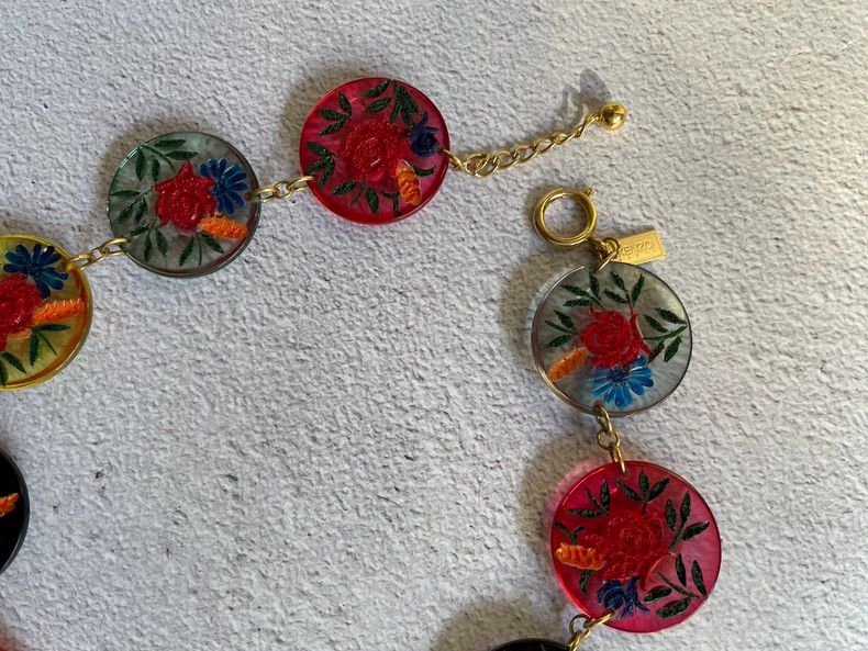 Kenzo Kenzo 1980s Vintage Floral Necklace Size ONE SIZE - 7 Thumbnail