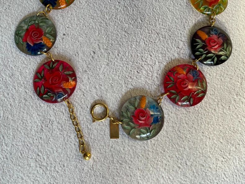 Kenzo Kenzo 1980s Vintage Floral Necklace Size ONE SIZE - 5 Thumbnail