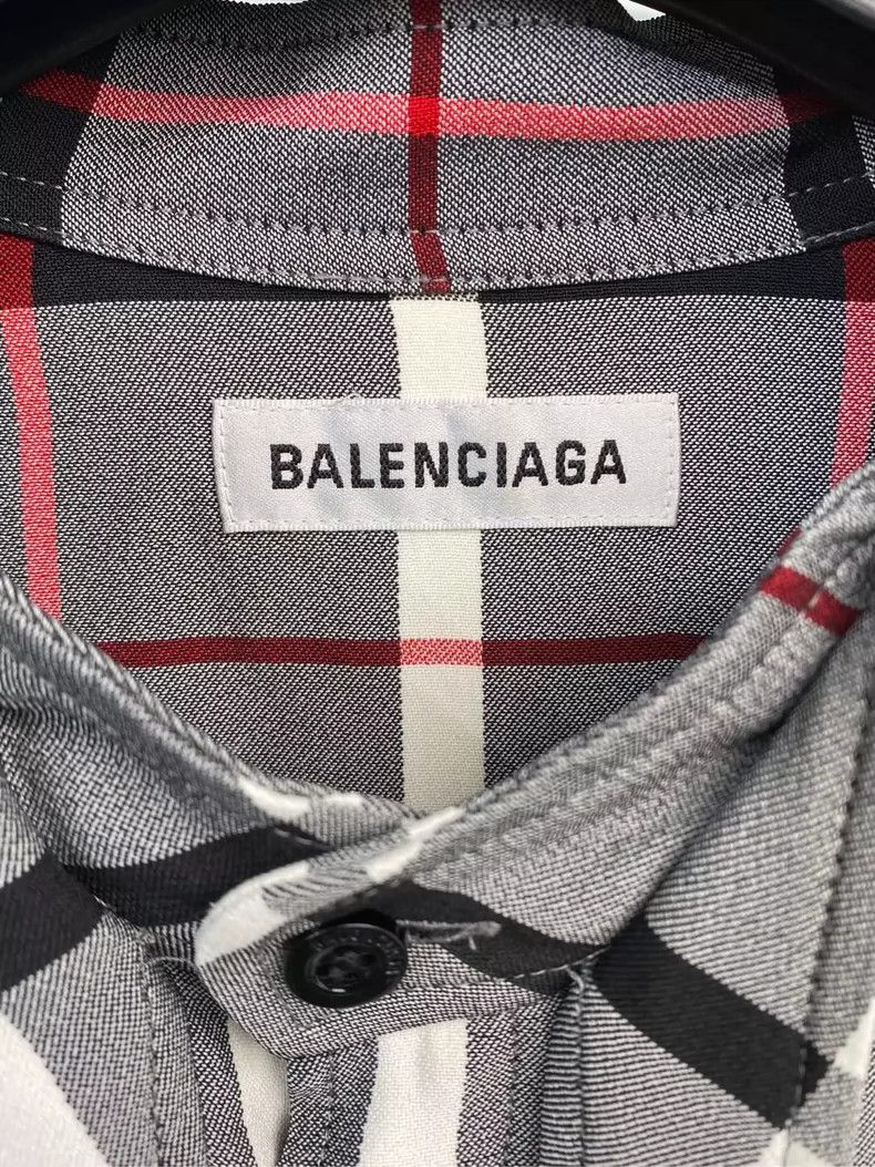 Balenciaga Balenciaga Long Sleeve Plaid Shirt XS Size US XS / EU 42 / 0 - 6 Thumbnail
