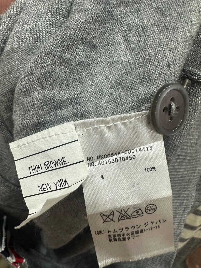 Thom Browne THOM BROWNE Gray Wool Cardigan Size US L / EU 52-54 / 3 - 2 Thumbnail