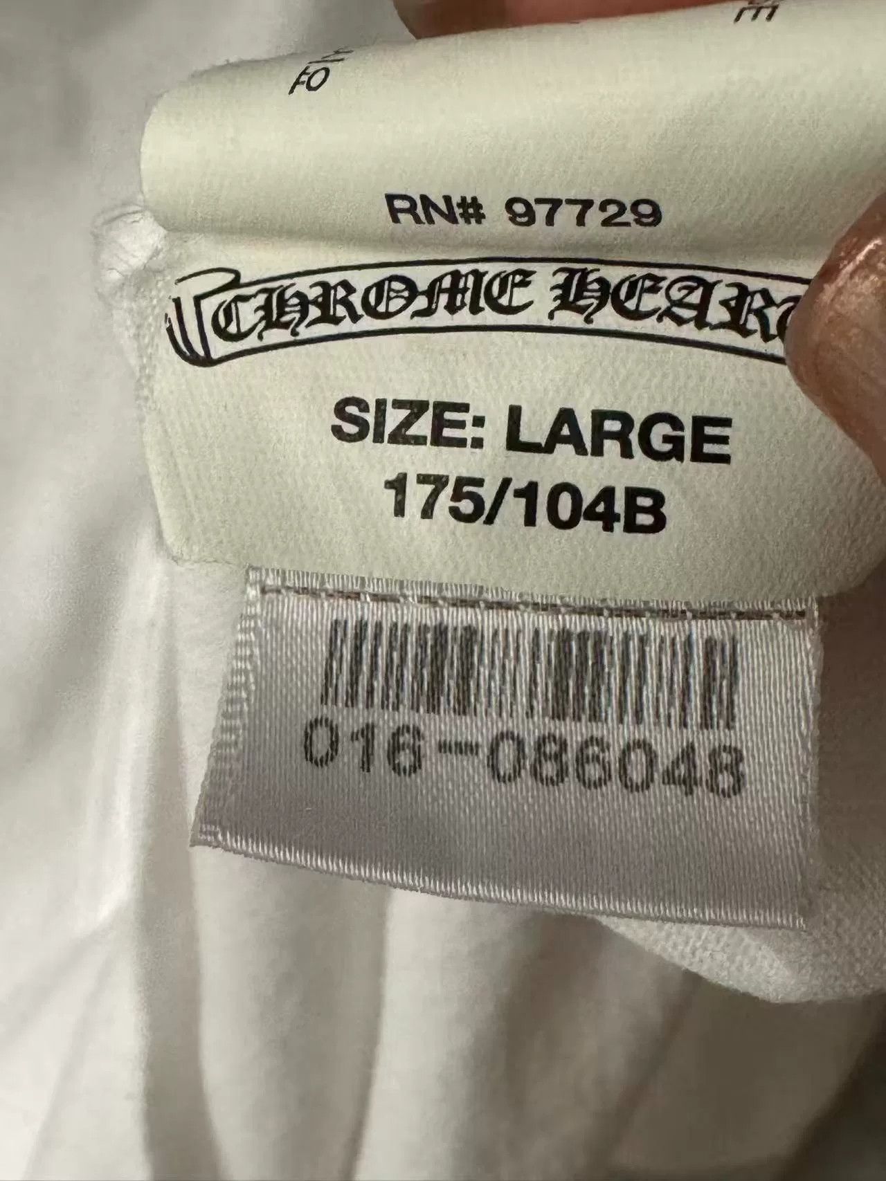 Chrome Hearts Chrome Hearts White Sanskrit Back Print Tee Size US L / EU 52-54 / 3 - 4 Thumbnail