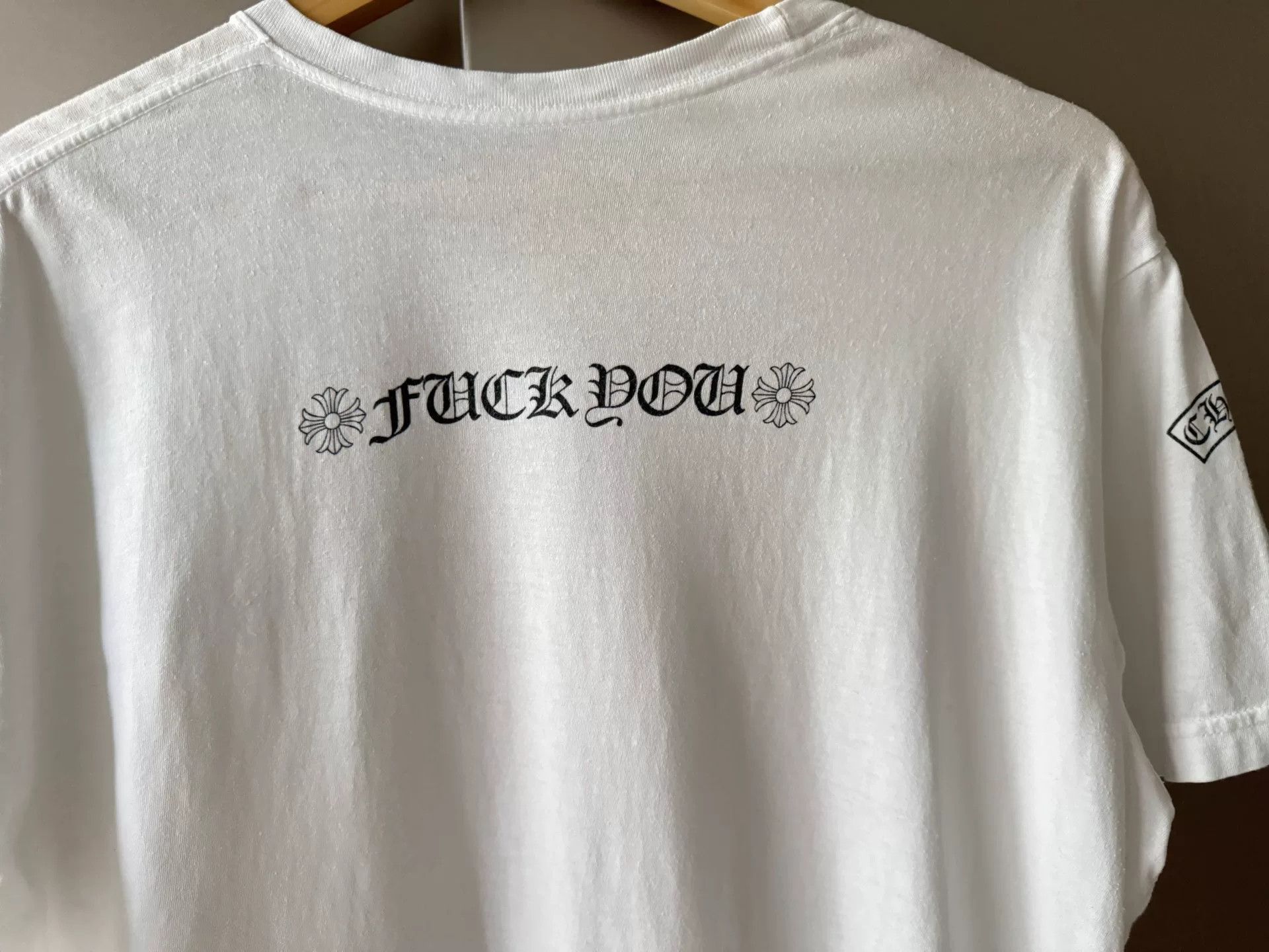 Chrome Hearts Chrome Hearts White Sanskrit Back Print Tee Size US L / EU 52-54 / 3 - 3 Thumbnail