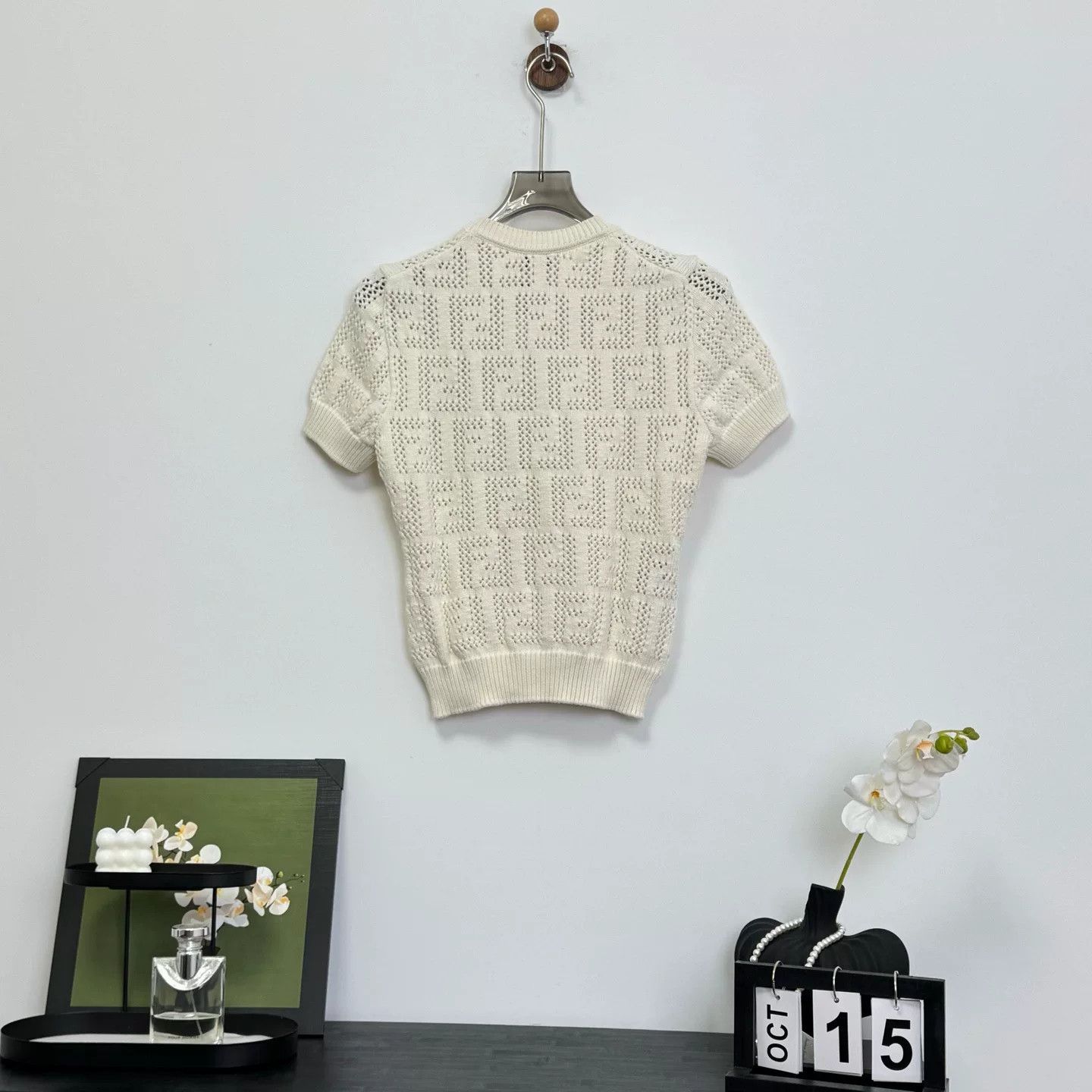 Fendi Fendi Monogram Knit Short-Sleeve Top Size US L / EU 52-54 / 3 - 3 Thumbnail