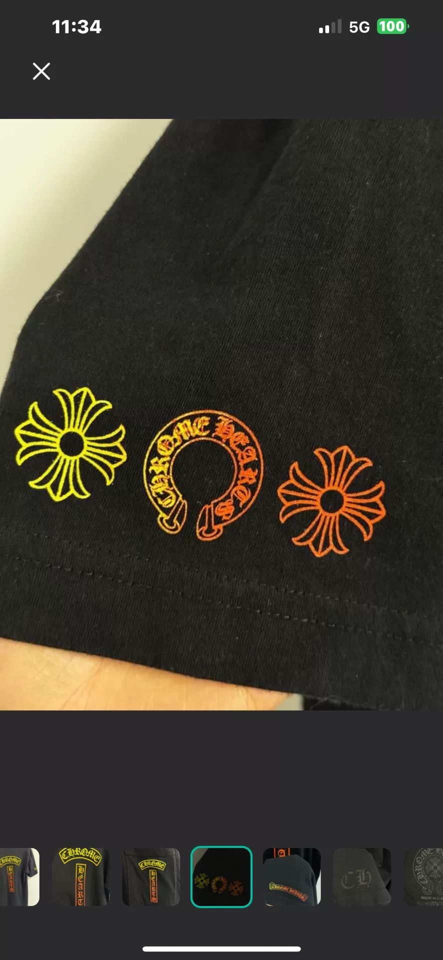 Chrome Hearts Chrome Hearts Gradient Sanskrit Short Sleeve Size US L / EU 52-54 / 3 - 4 Thumbnail