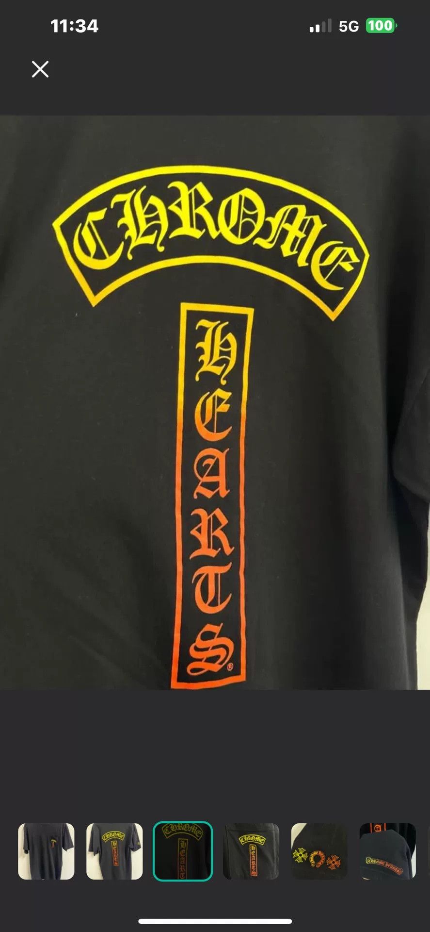 Chrome Hearts Chrome Hearts Gradient Sanskrit Short Sleeve Size US L / EU 52-54 / 3 - 2 Thumbnail