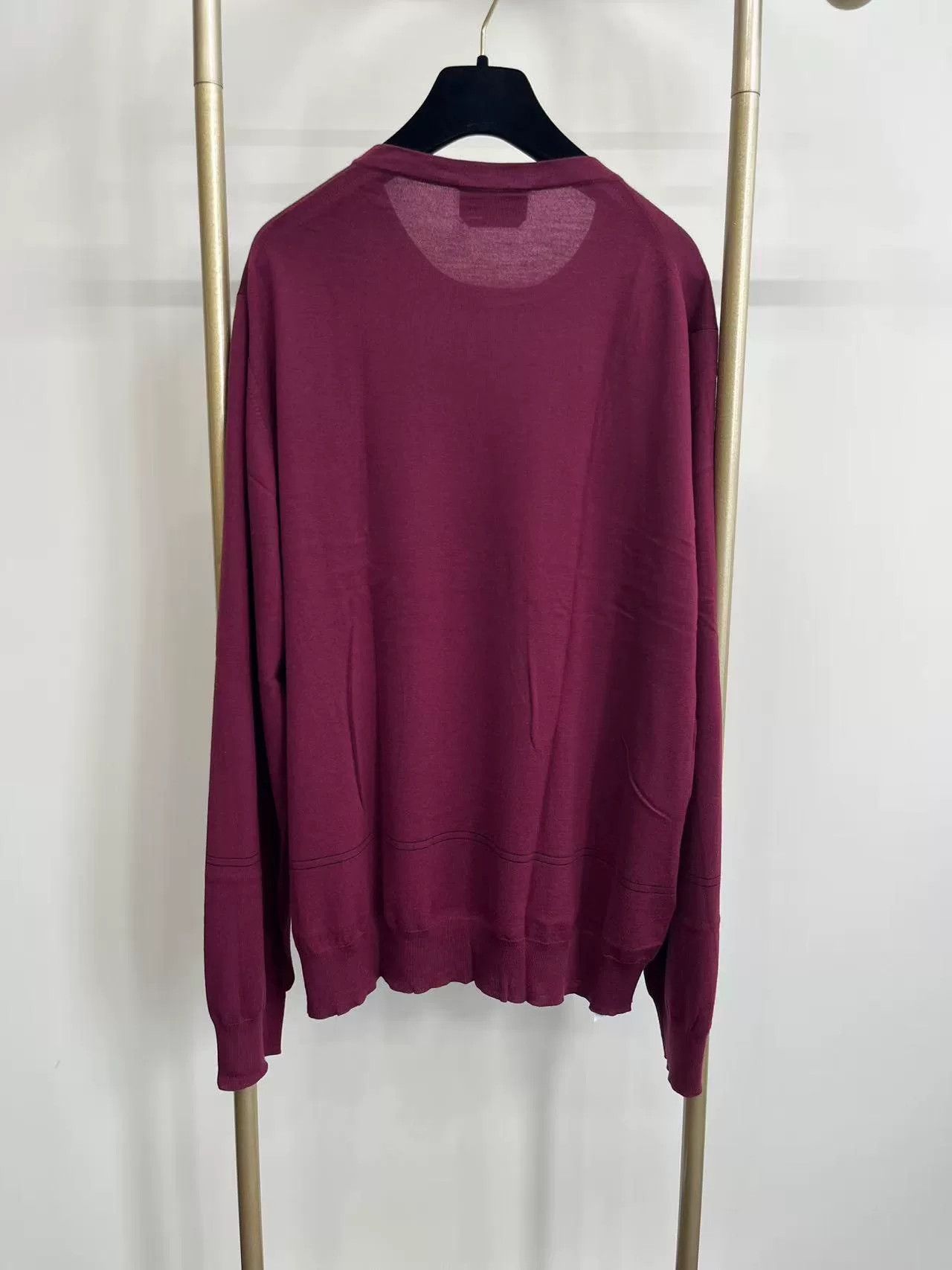 Hermes Hermes Wool Knit Leather Panel Long Sleeve T-shirt Size US XXL / EU 58 / 5 - 2 Thumbnail