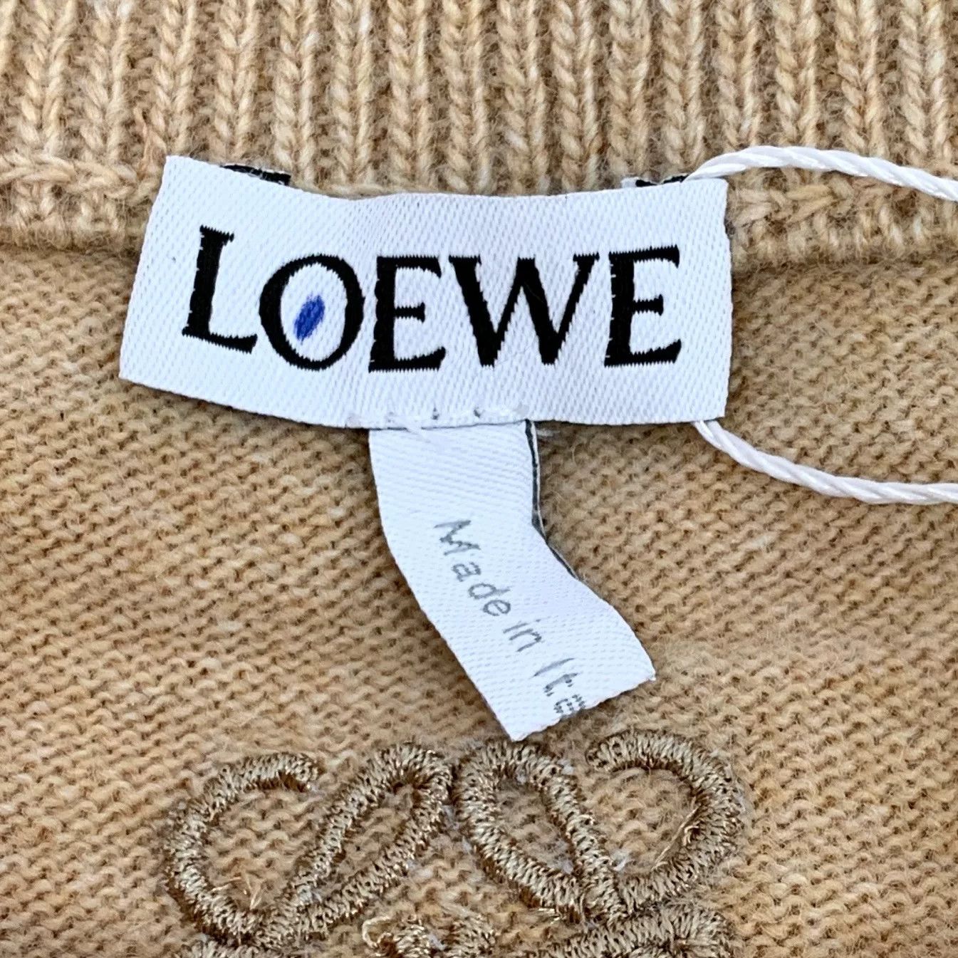 Loewe Loewe Brown Logo Backless Wool Sweater S Size US S / EU 44-46 / 1 - 6 Thumbnail