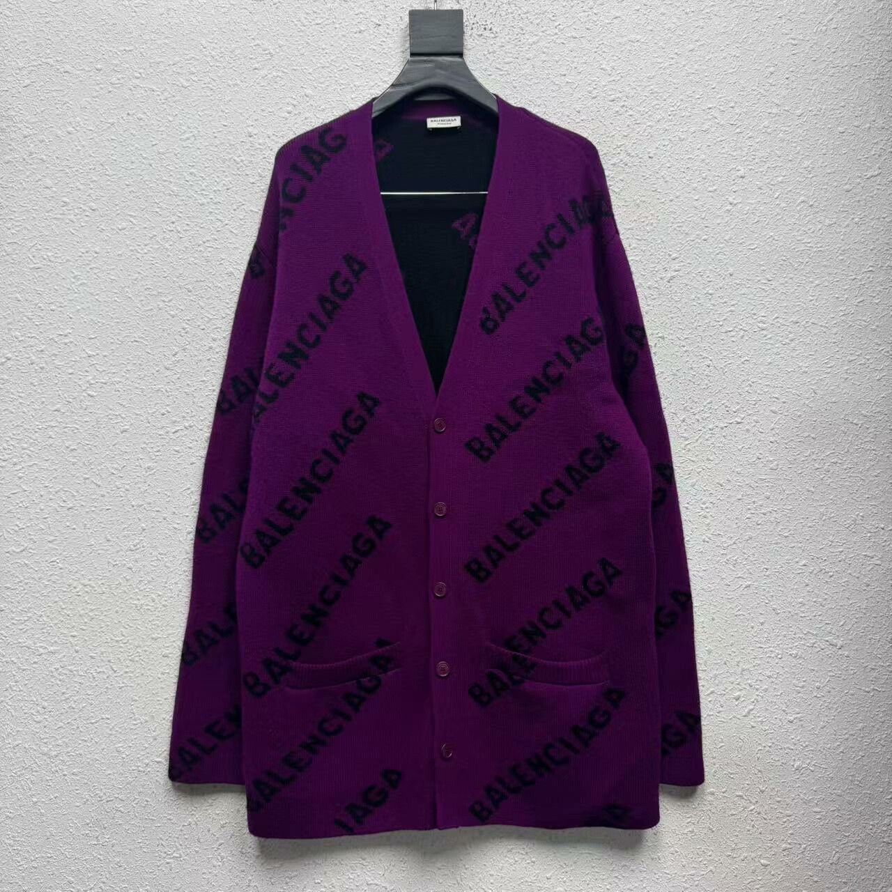 Balenciaga Balenciaga Rose Red Knitted Wool Long Cardigan Size US M / EU 48-50 / 2 - 2 Thumbnail
