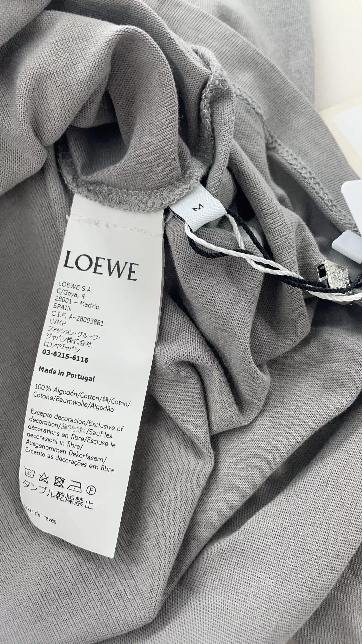 Loewe Loewe Gray Cotton Long-Sleeve T-Shirt Size US M / EU 48-50 / 2 - 4 Thumbnail